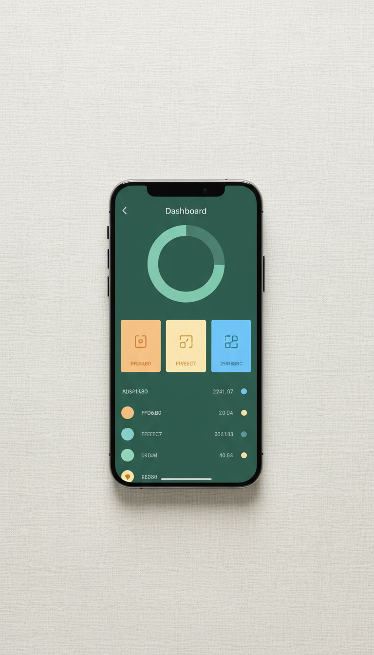 App Dashboard With Quick Overview